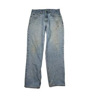 Carhartt Relaxed Fit Heavyweight Tapered Distressed Jeans FLAW Mens 33x30